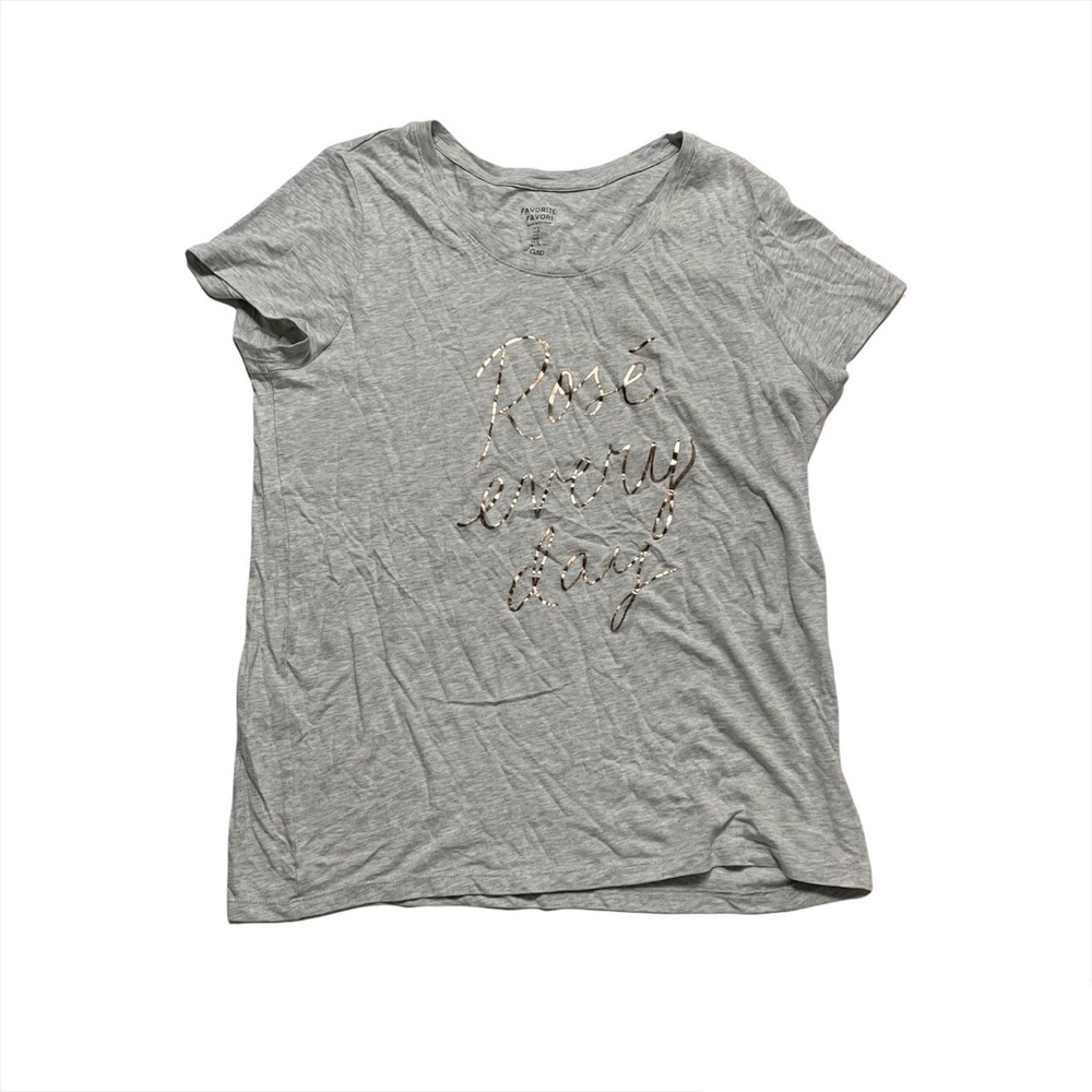 Gap Factory Rosé All Day Casual Short Sleeve Statement T Shirt Size Large